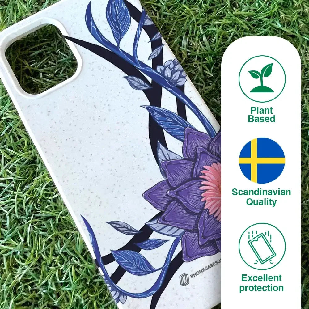 Black Lotus Official White Compostable Phone Case Flower