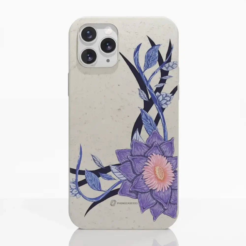 Black Lotus Official White Compostable Phone Case Flower