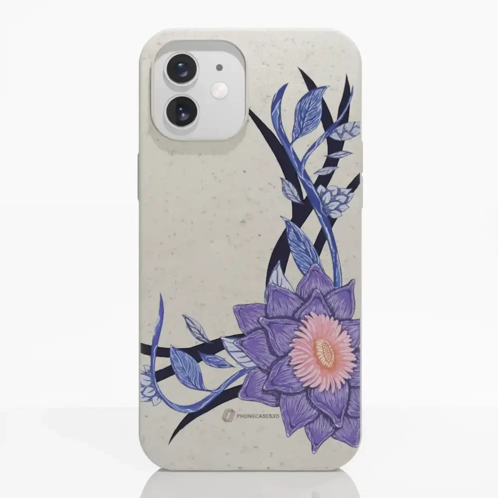 Black Lotus Official White Compostable Phone Case Flower
