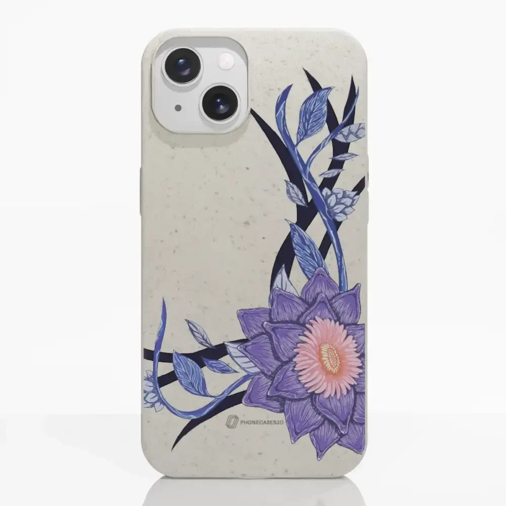 Black Lotus Official White Compostable Phone Case Flower
