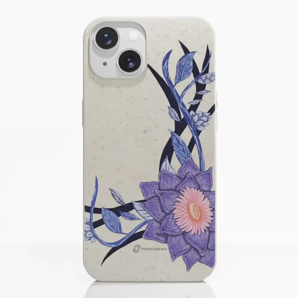 Black Lotus Official White Compostable Phone Case Flower