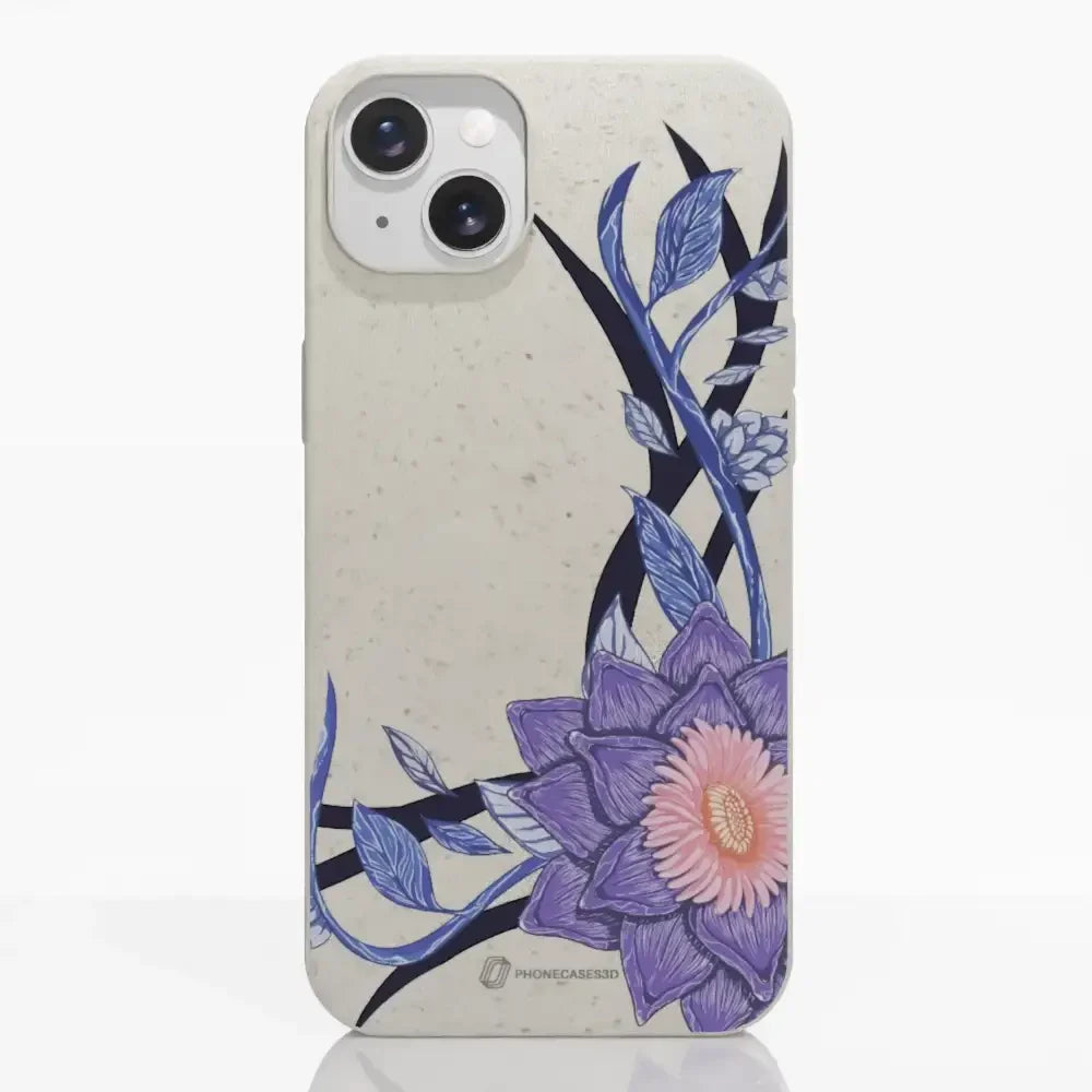 Black Lotus Official White Compostable Phone Case Flower