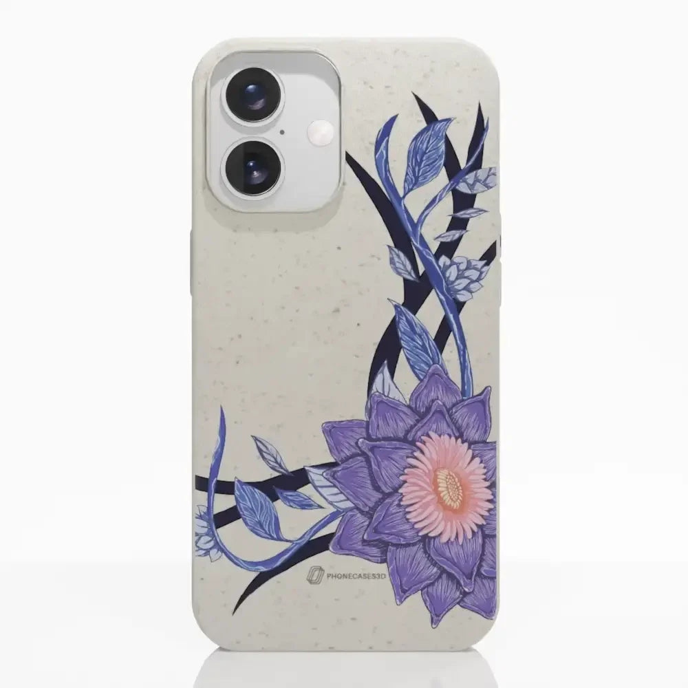 Black Lotus Official White Compostable Phone Case Flower
