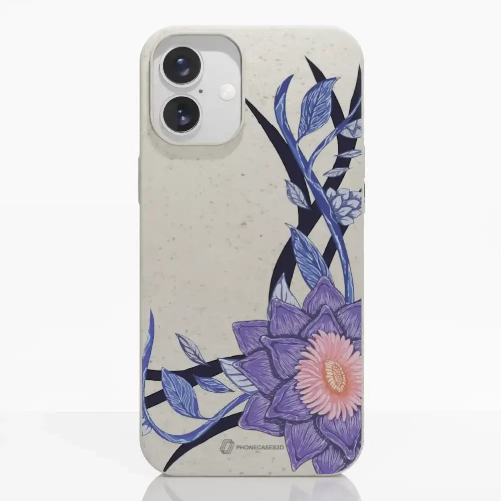 Black Lotus Official White Compostable Phone Case Flower