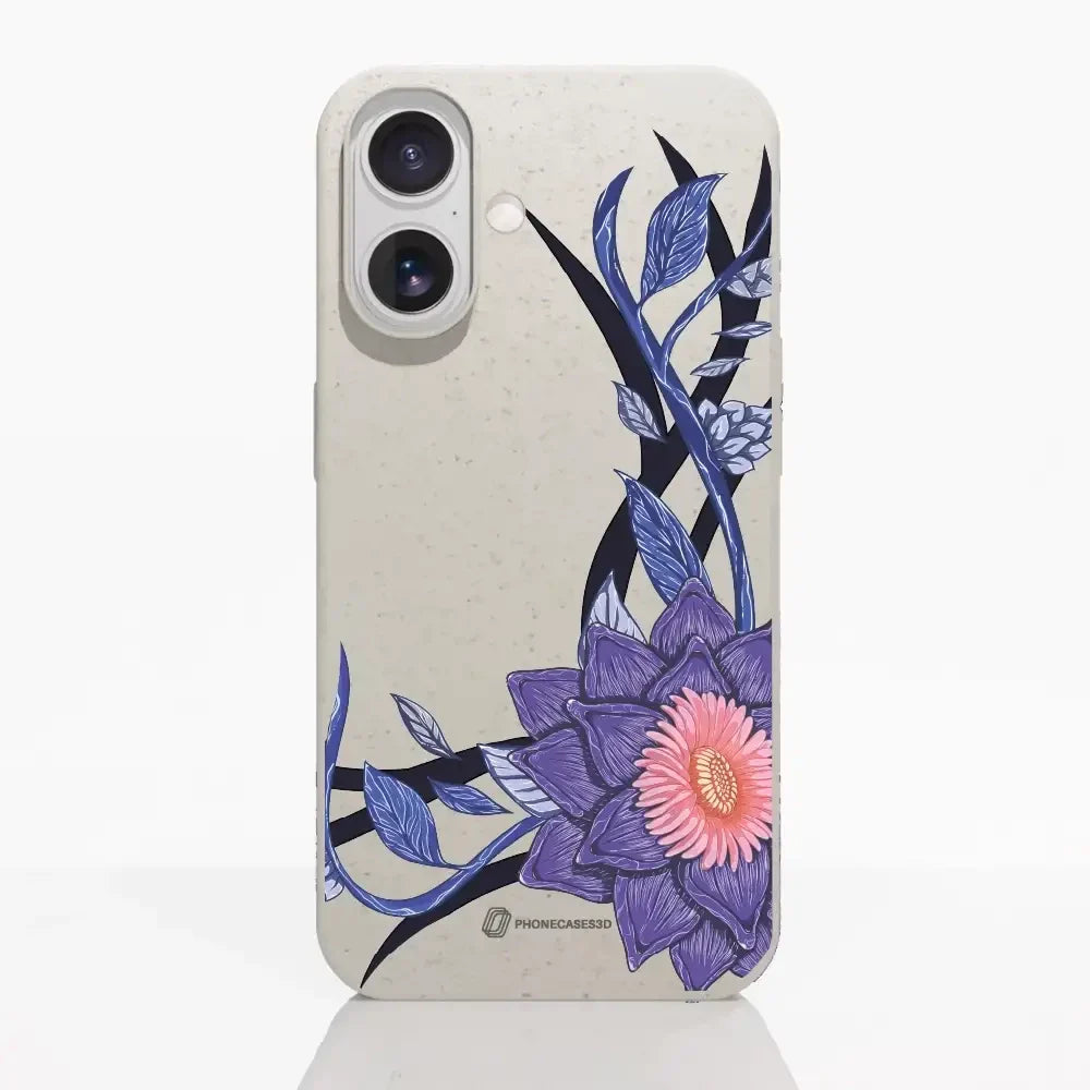 Black Lotus Official White Compostable Phone Case Flower