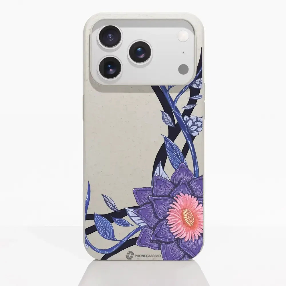 Black Lotus Official White Compostable Phone Case Flower