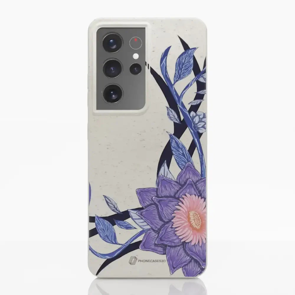 Black Lotus Official White Compostable Phone Case Flower