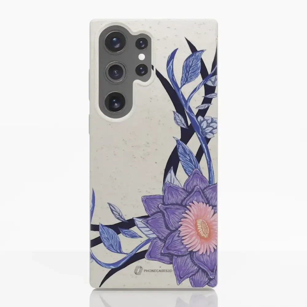 Black Lotus Official White Compostable Phone Case Flower