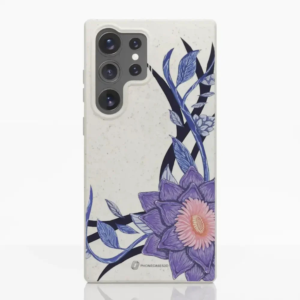 Black Lotus Official White Compostable Phone Case Flower