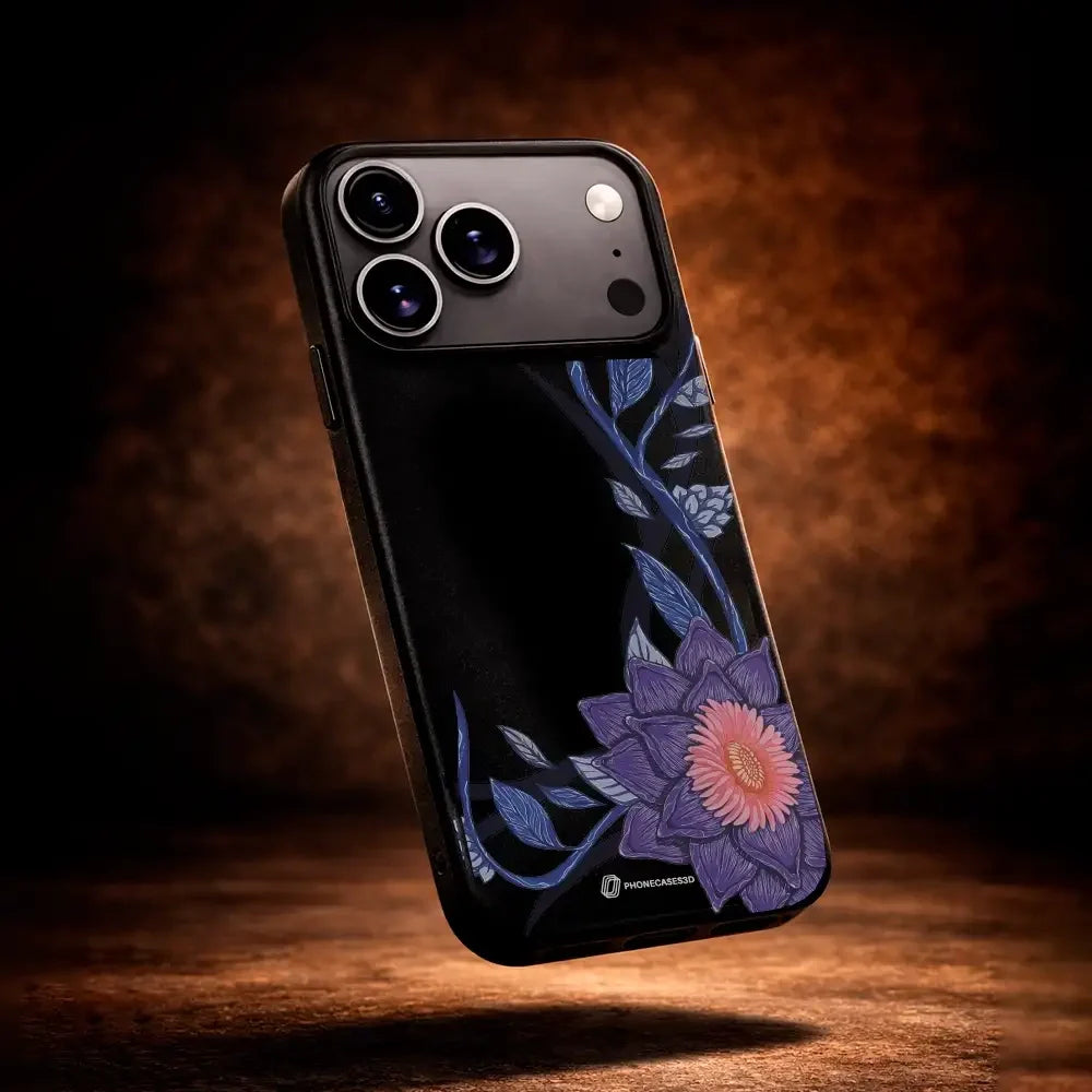 Black Lotus Official Black Compostable Phone Case Flower