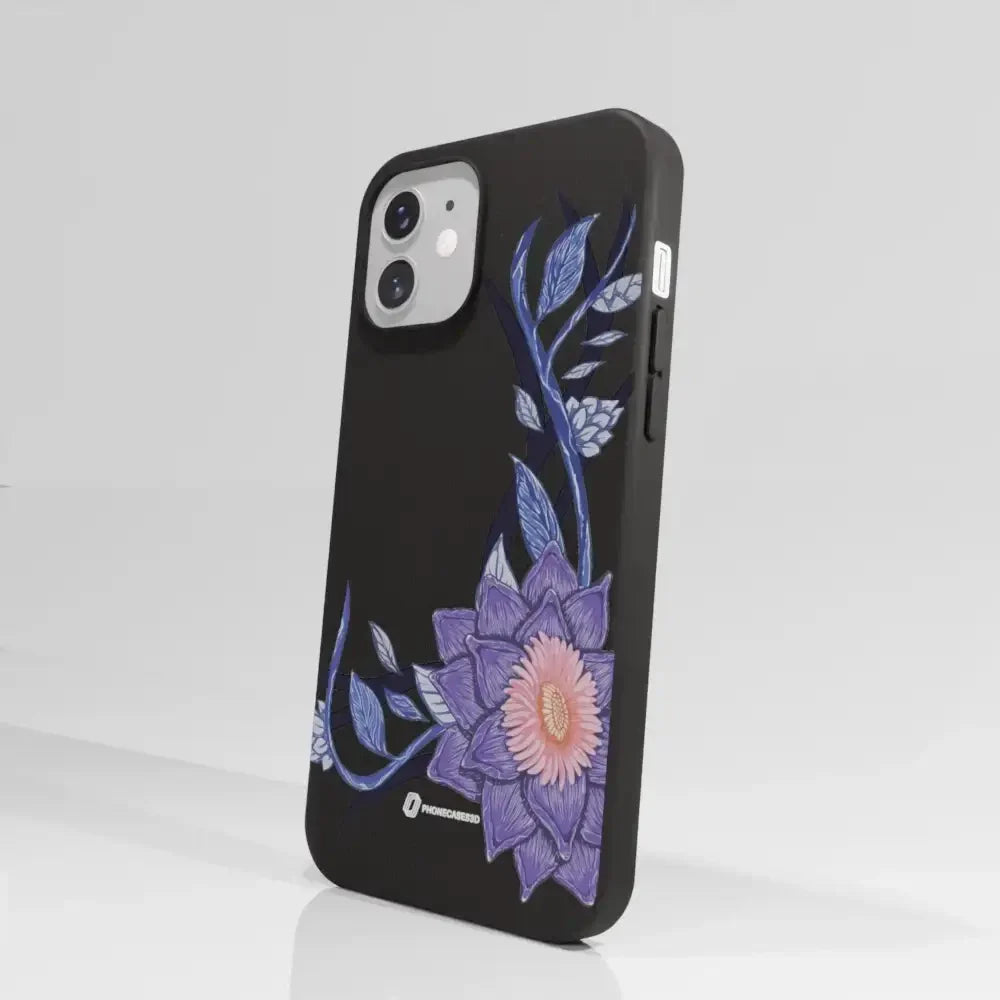 Black Lotus Official Black Compostable Phone Case Flower