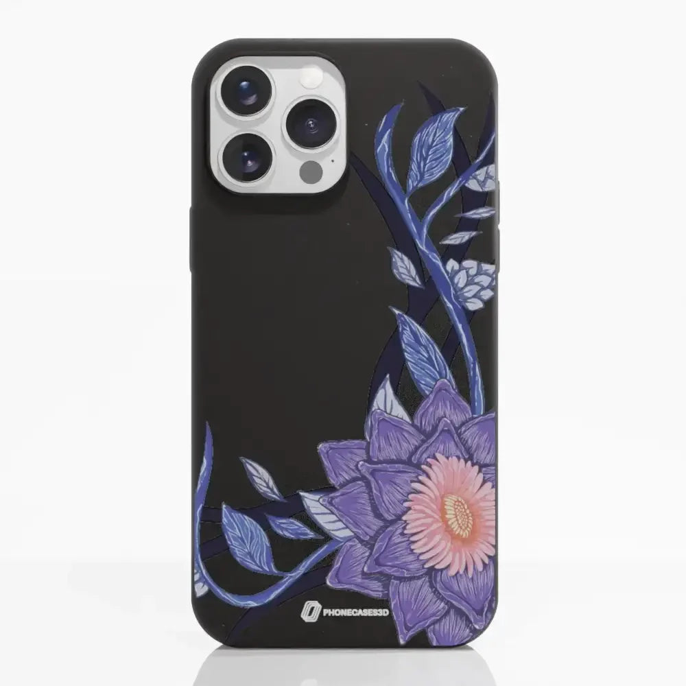 Black Lotus Official Black Compostable Phone Case Flower