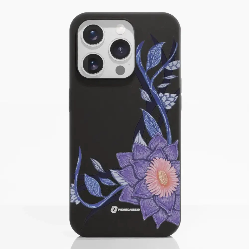 Black Lotus Official Black Compostable Phone Case Flower