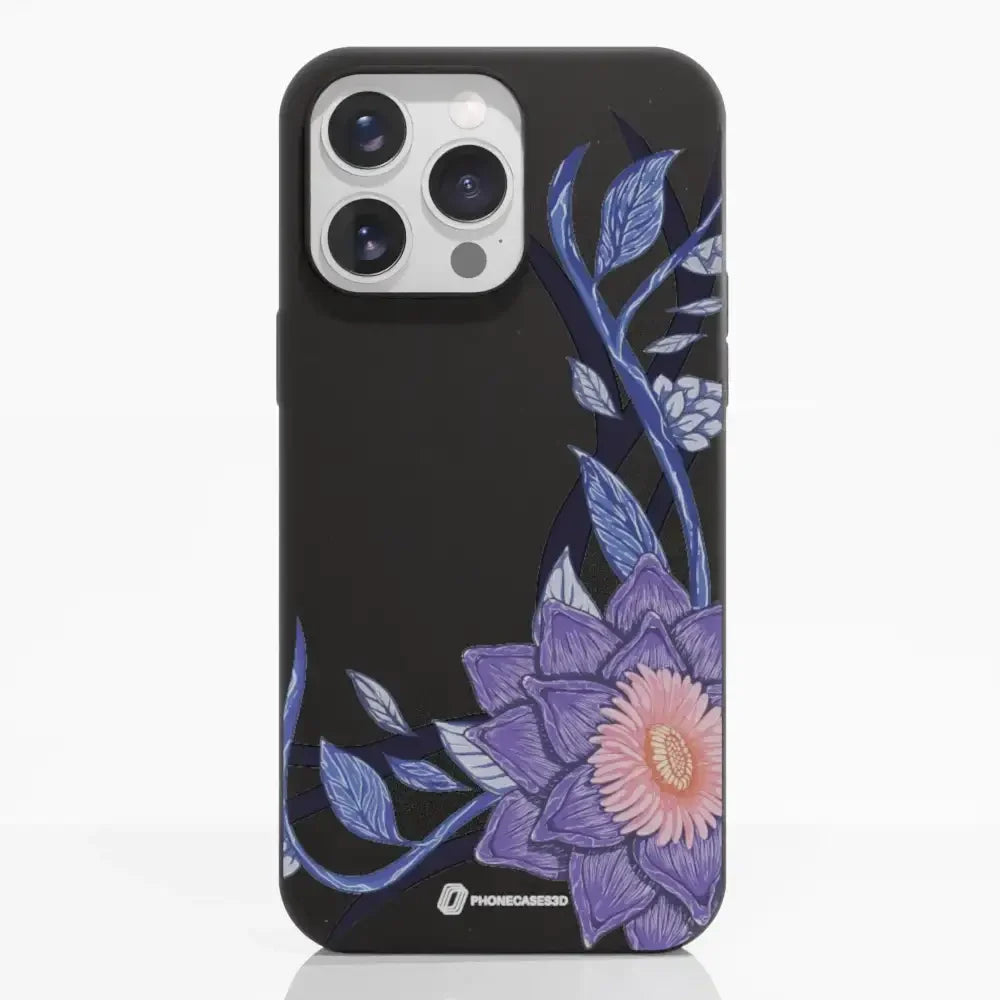 Black Lotus Official Black Compostable Phone Case Flower