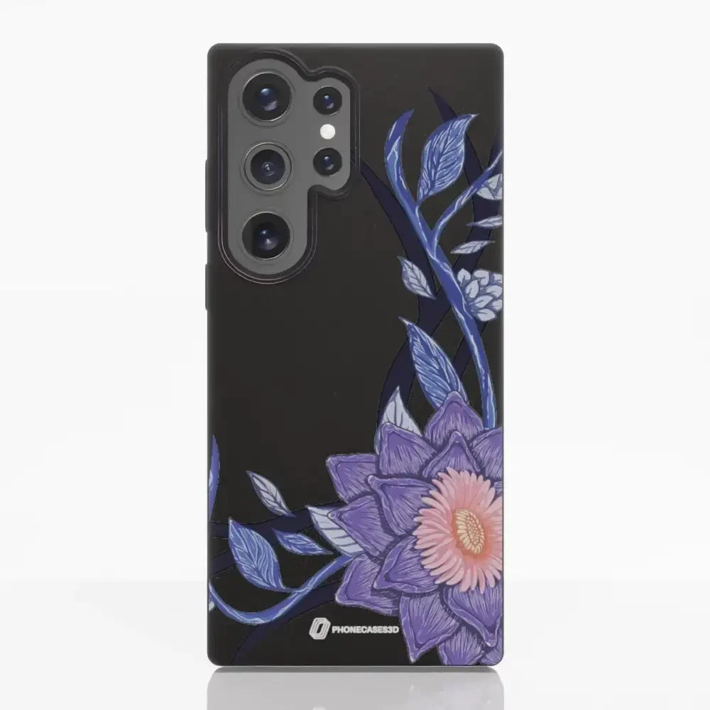 Black Lotus Official Black Compostable Phone Case Flower