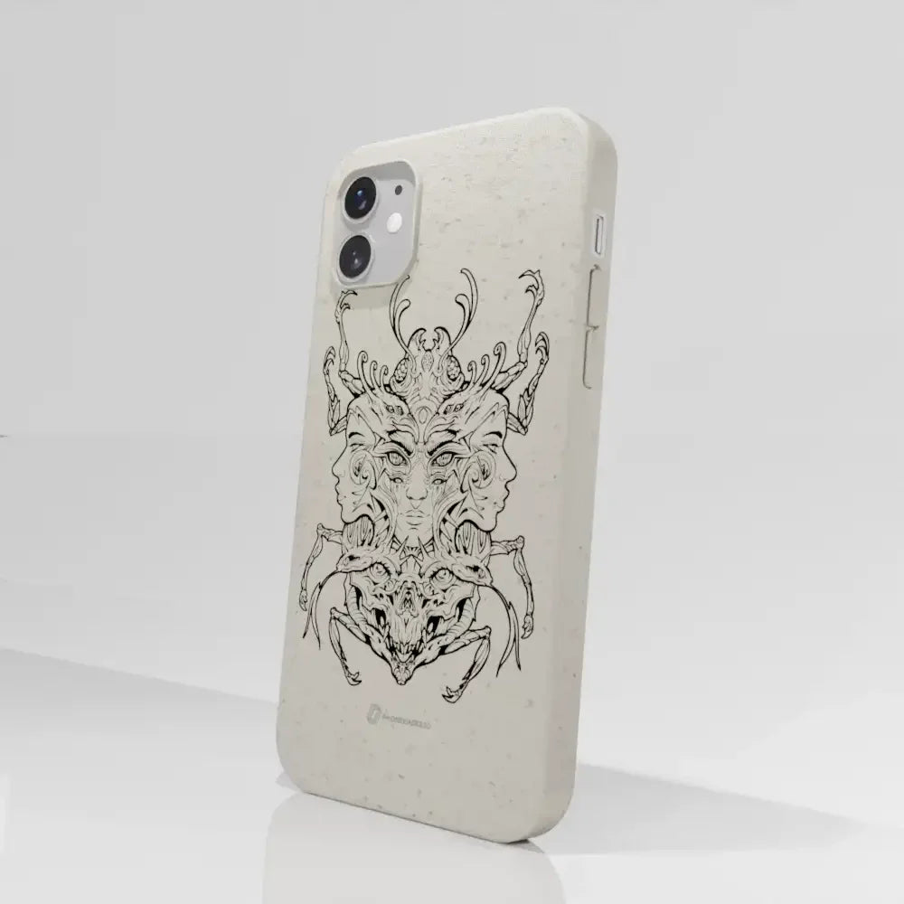 Visions Official Compostable Phone Case black and white