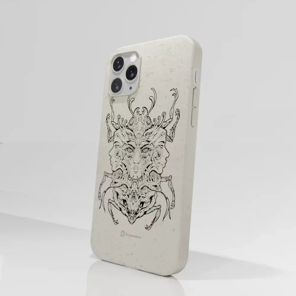 Visions Official Compostable Phone Case black and white