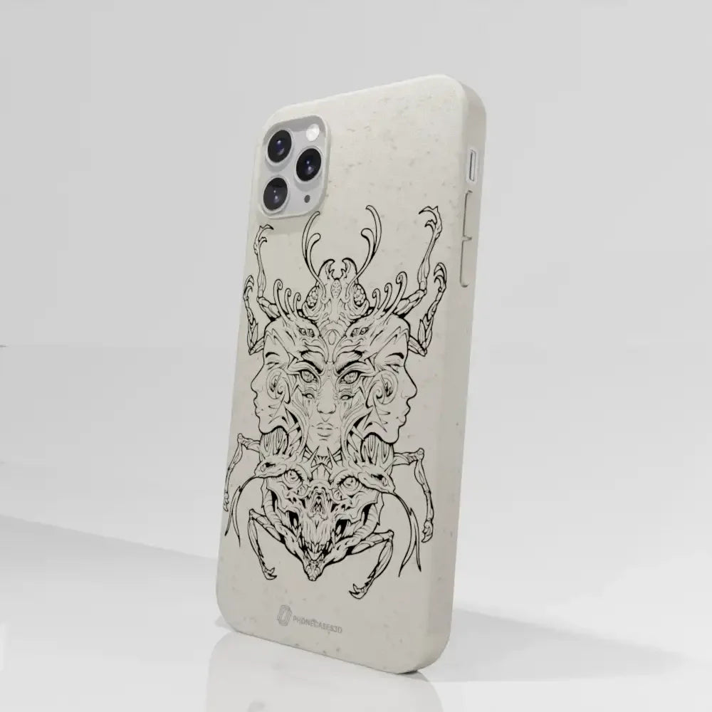 Visions Official Compostable Phone Case black and white