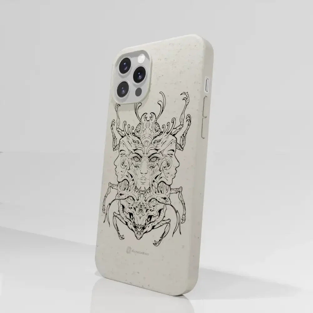 Visions Official Compostable Phone Case black and white