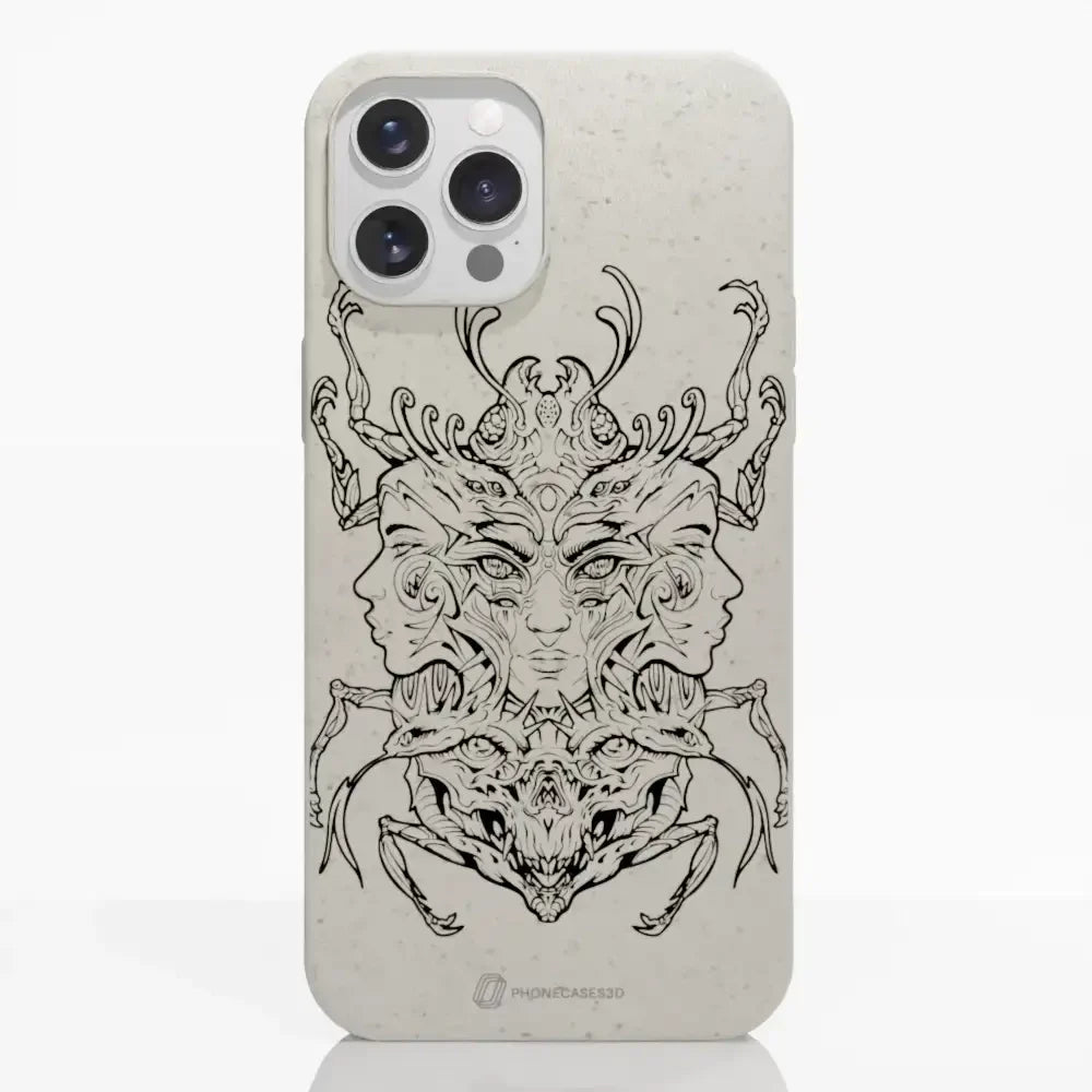 Visions Official Compostable Phone Case black and white