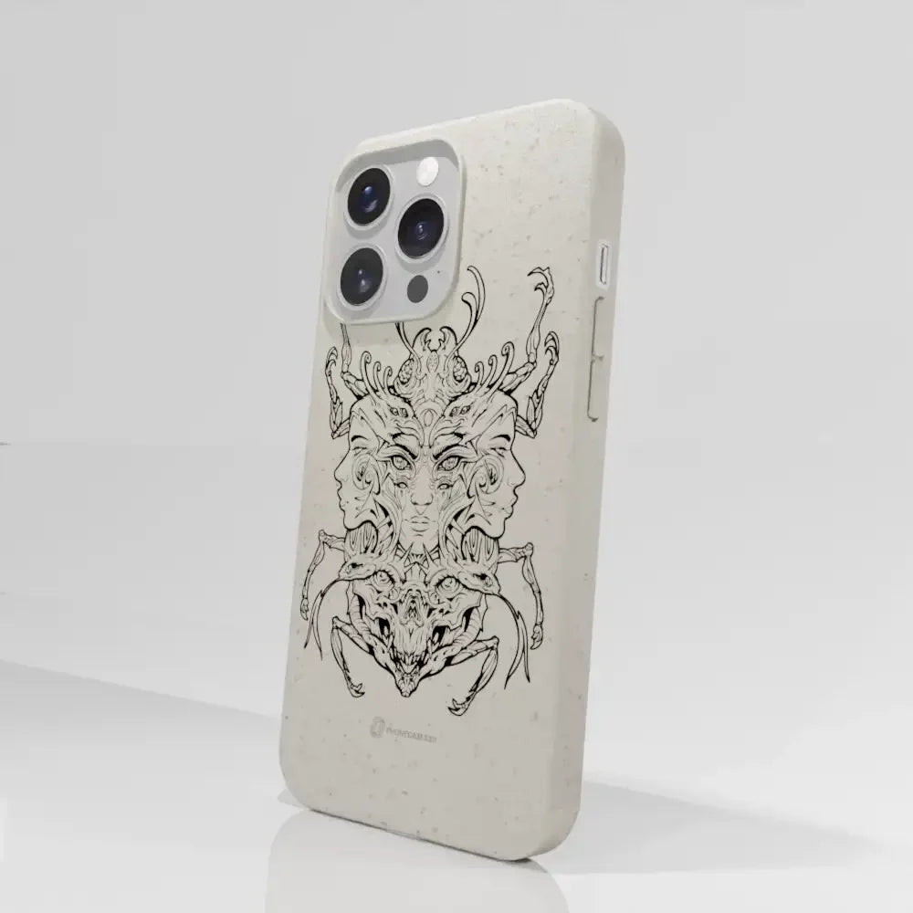 Visions Official Compostable Phone Case black and white