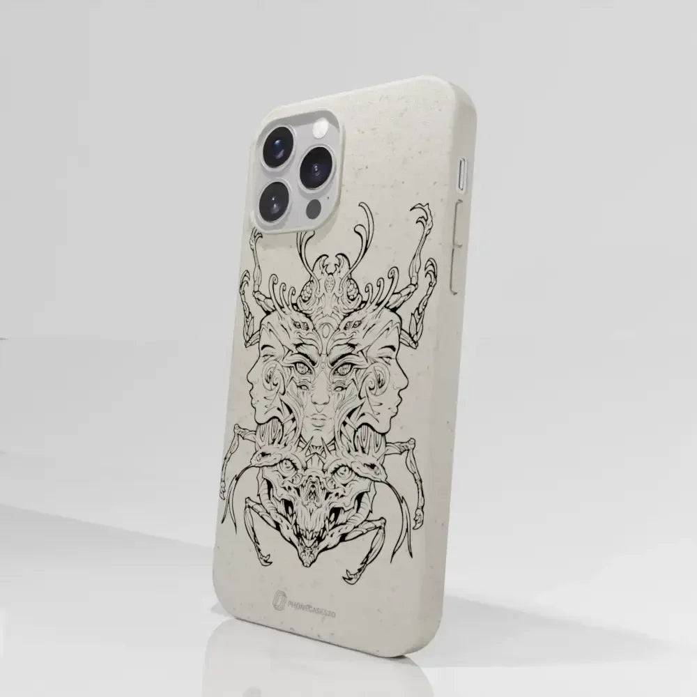 Visions Official Compostable Phone Case black and white