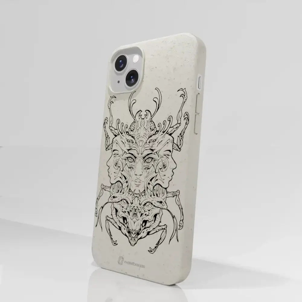 Visions Official Compostable Phone Case black and white