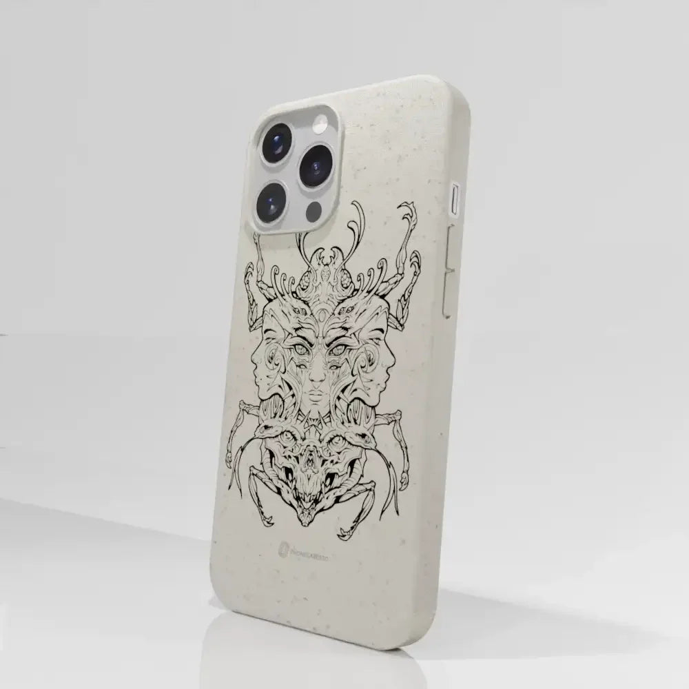Visions Official Compostable Phone Case black and white
