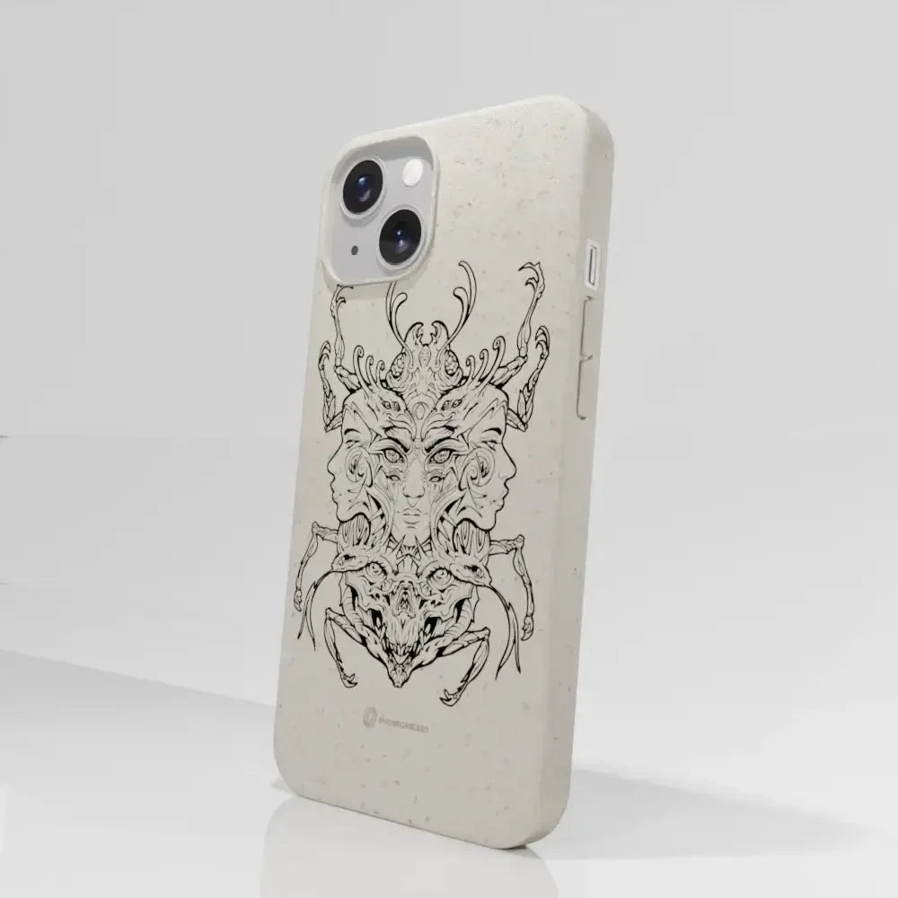 Visions Official Compostable Phone Case black and white