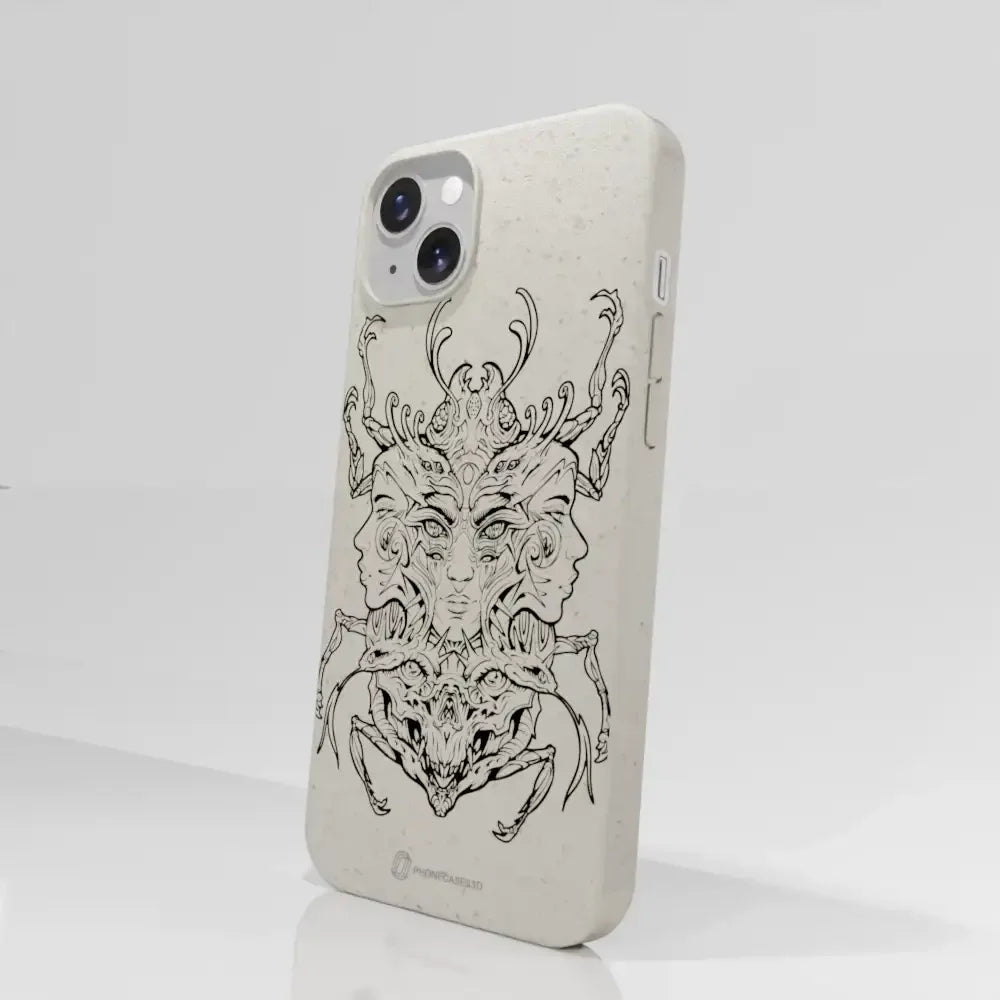 Visions Official Compostable Phone Case black and white