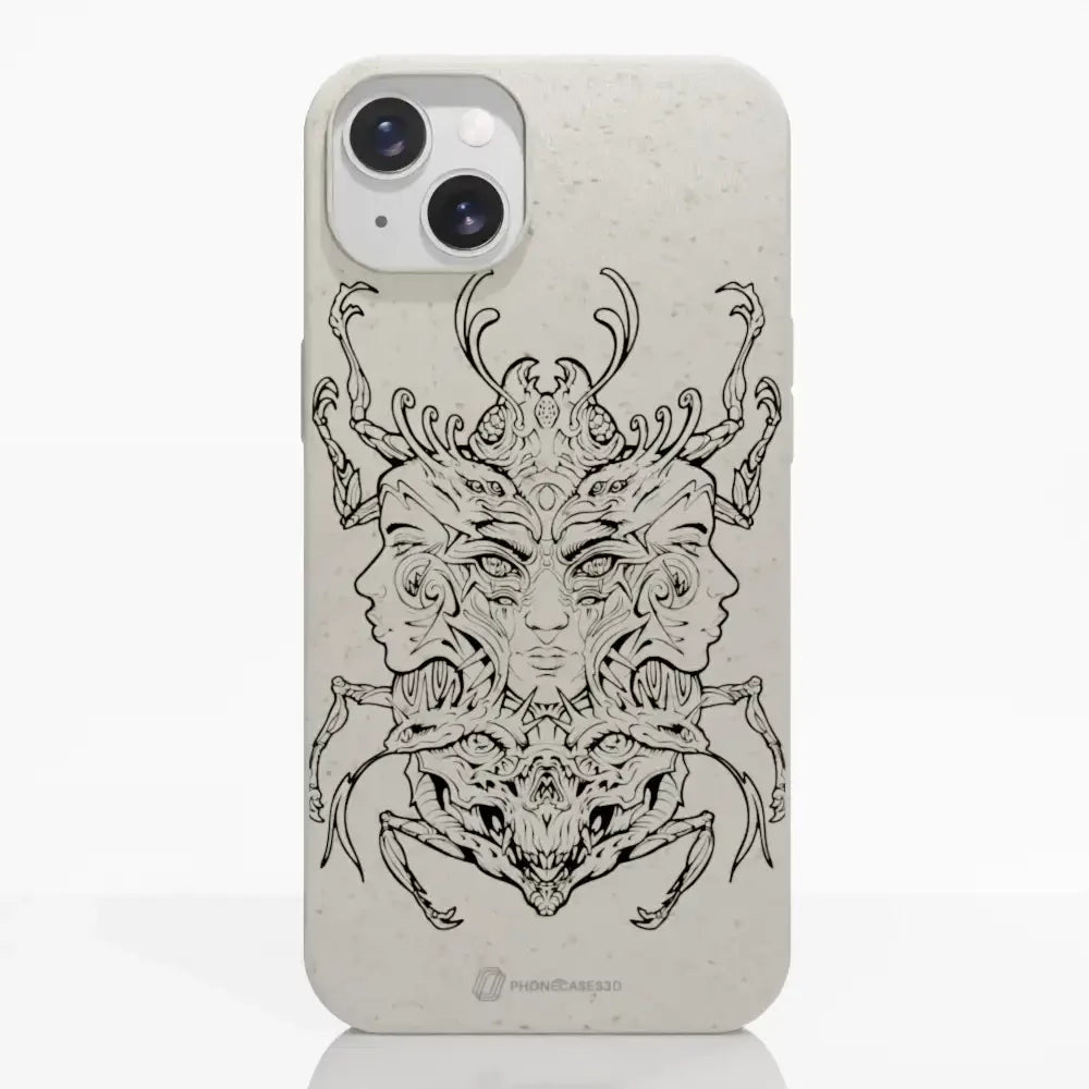 Visions Official Compostable Phone Case black and white