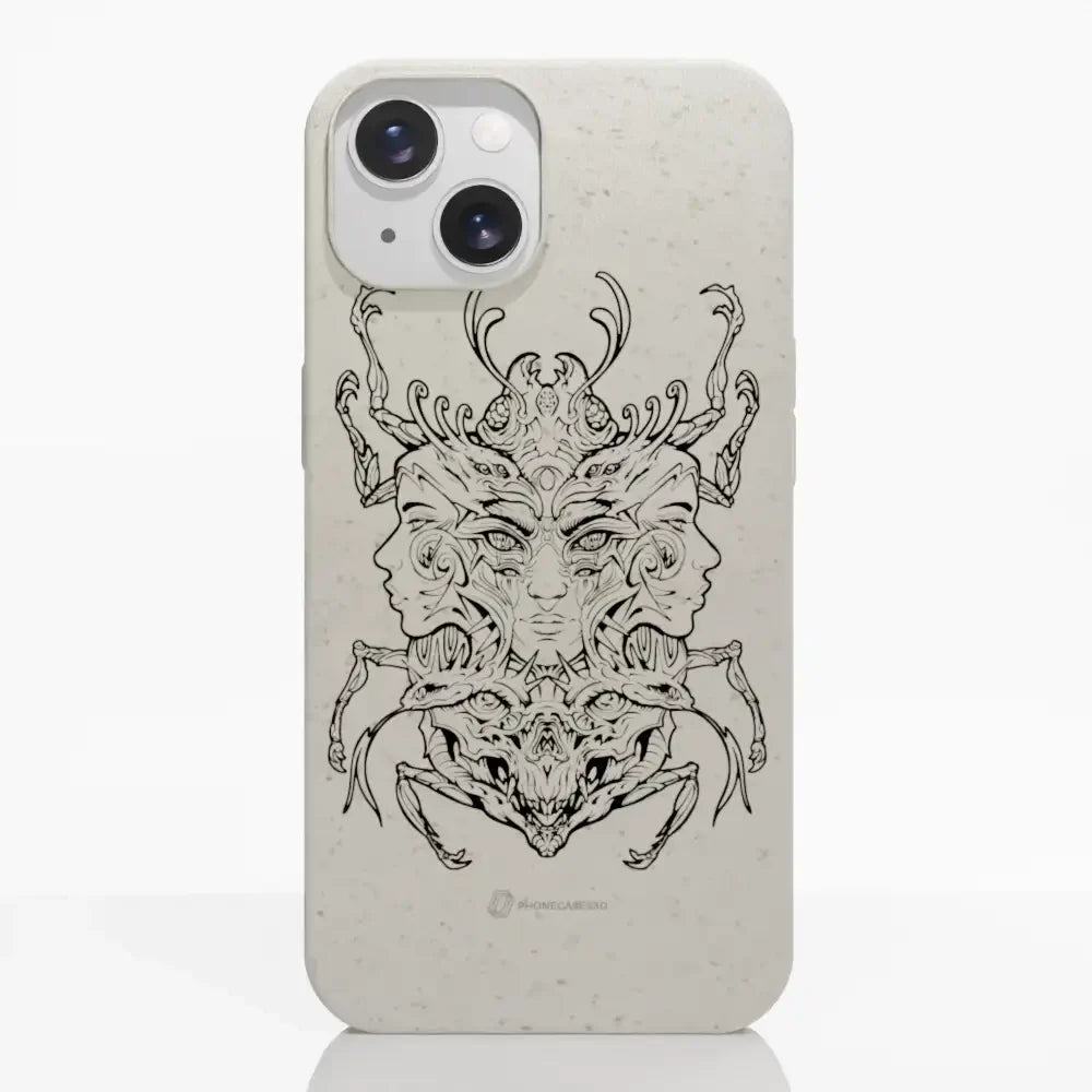 Visions Official Compostable Phone Case black and white