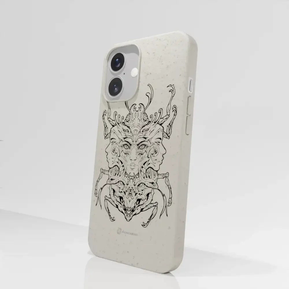 Visions Official Compostable Phone Case black and white