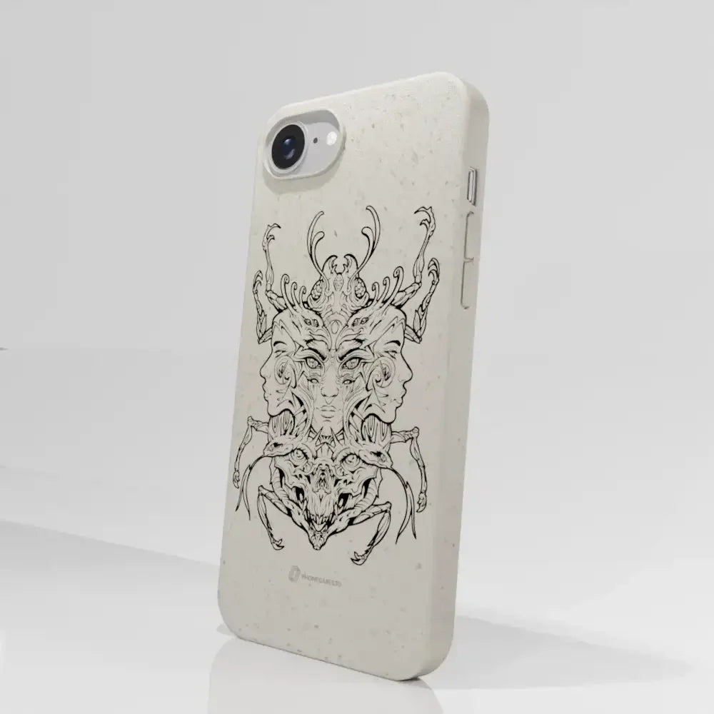 Visions Official Compostable Phone Case black and white