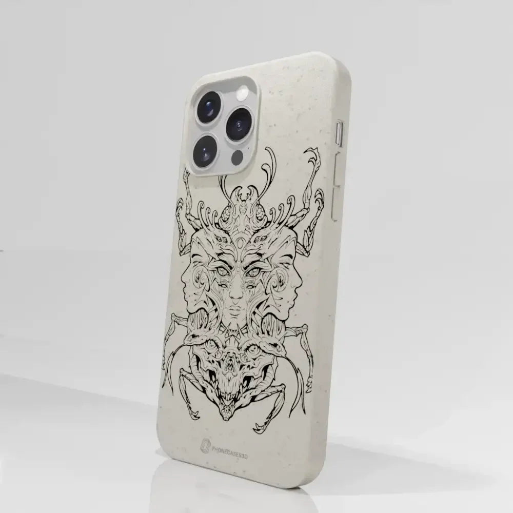 Visions Official Compostable Phone Case black and white