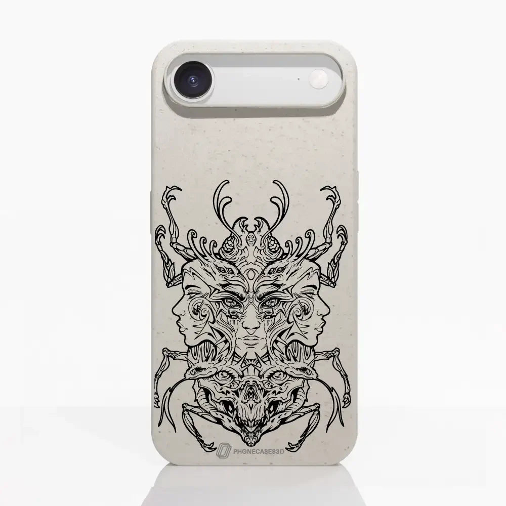 Visions Official Compostable Phone Case black and white