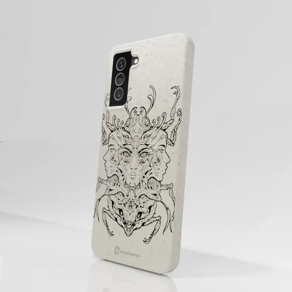 Visions Official Compostable Phone Case black and white