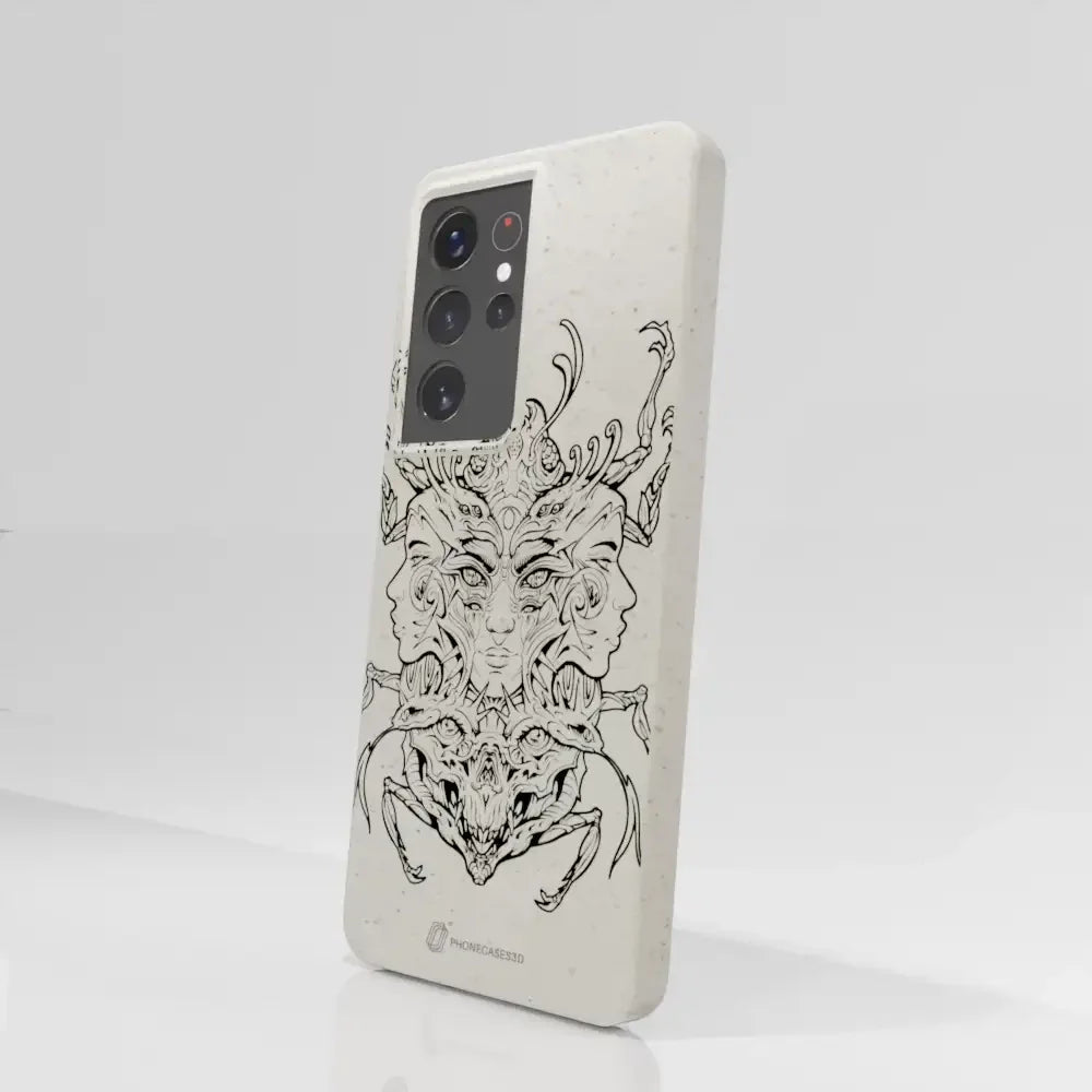 Visions Official Compostable Phone Case black and white
