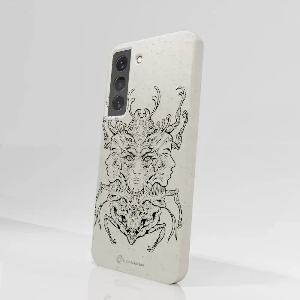 Visions Official Compostable Phone Case black and white