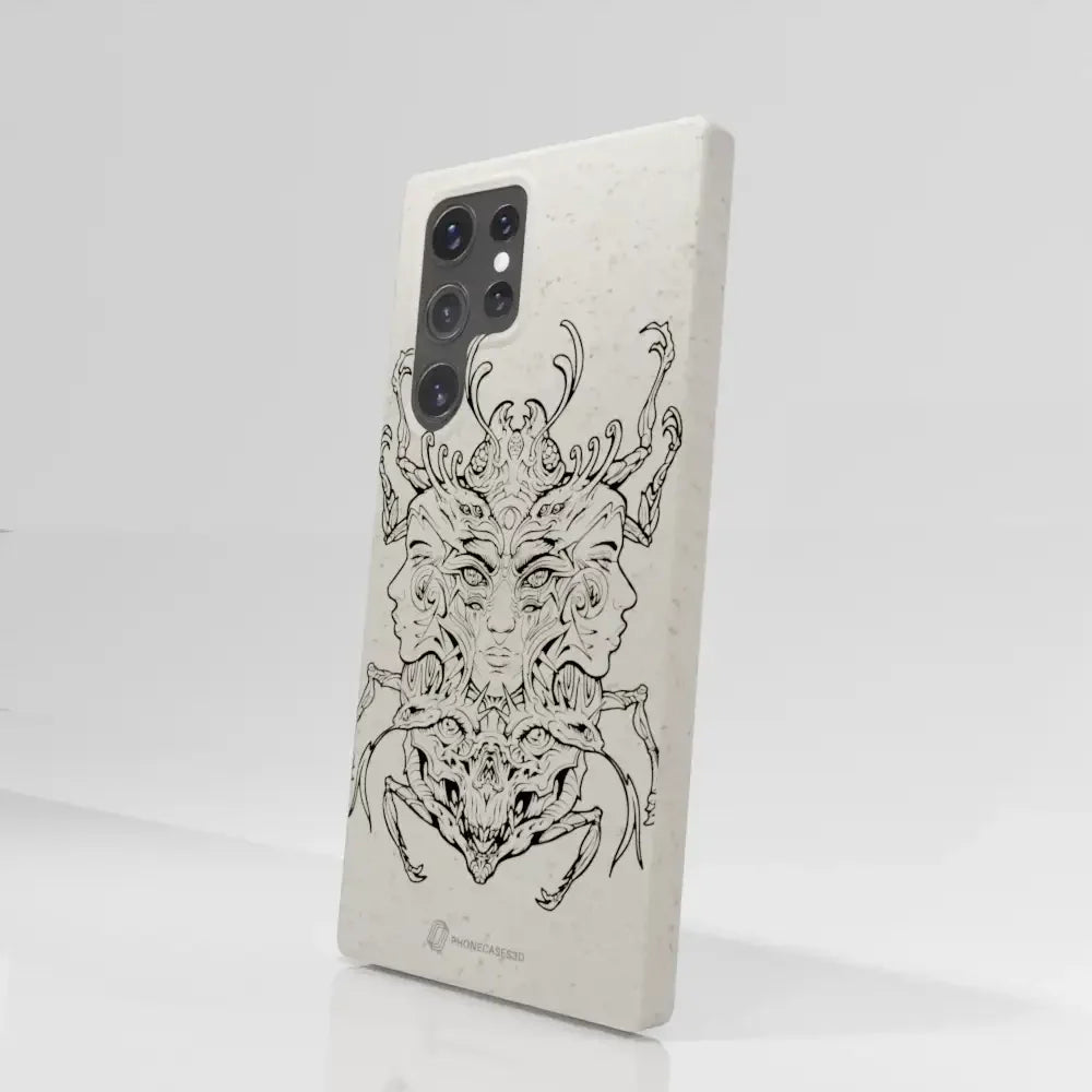 Visions Official Compostable Phone Case black and white