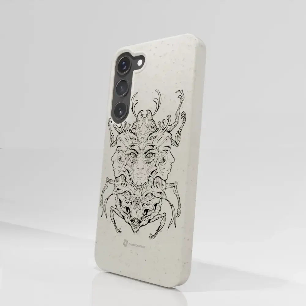 Visions Official Compostable Phone Case black and white