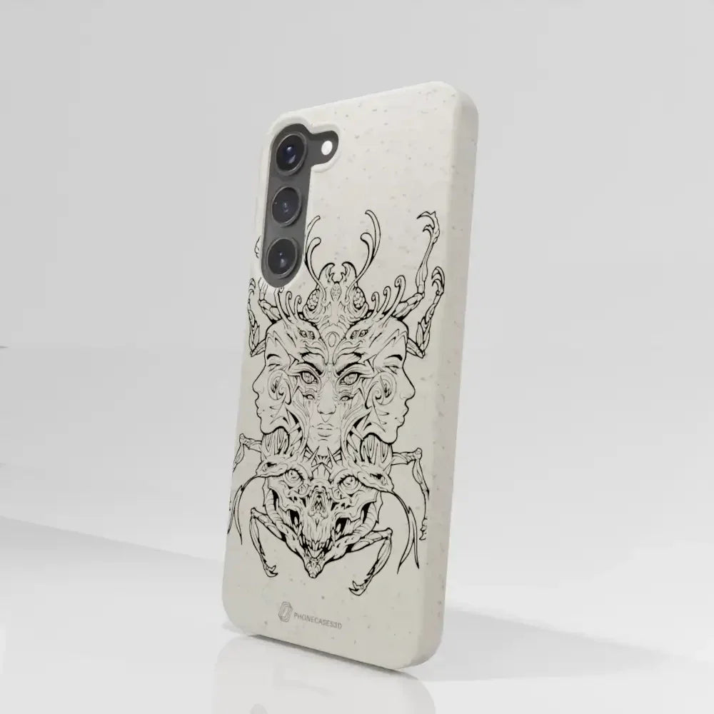 Visions Official Compostable Phone Case black and white