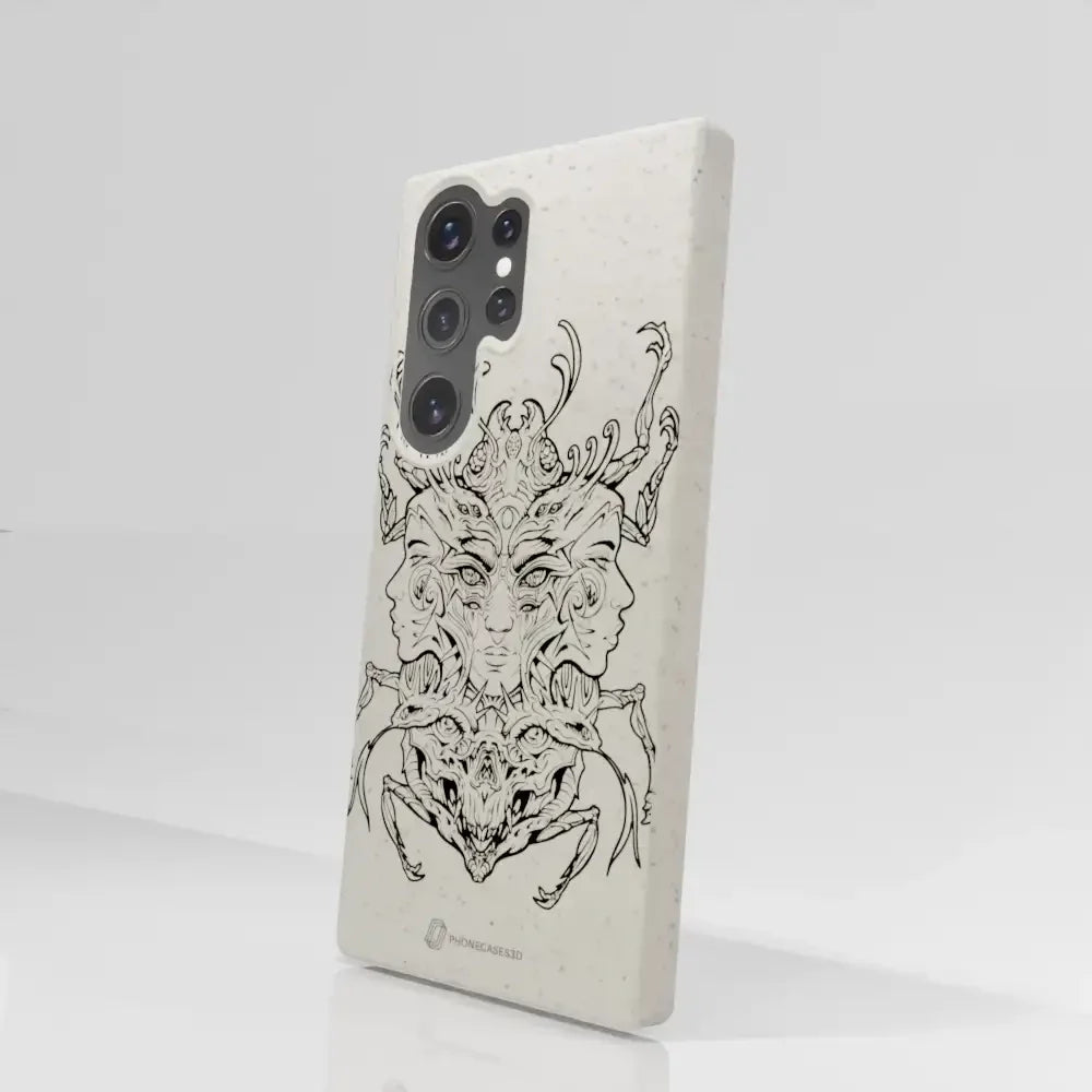 Visions Official Compostable Phone Case black and white