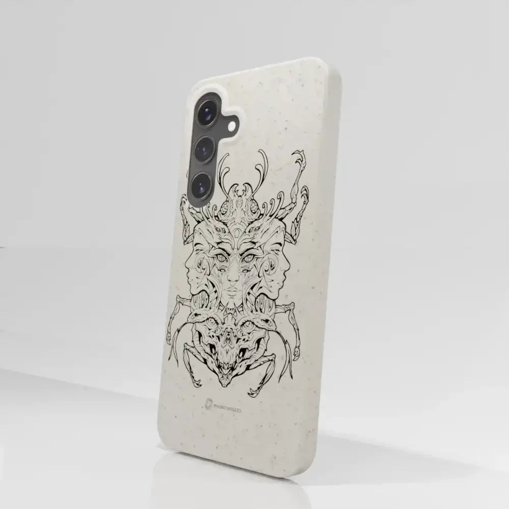 Visions Official Compostable Phone Case black and white