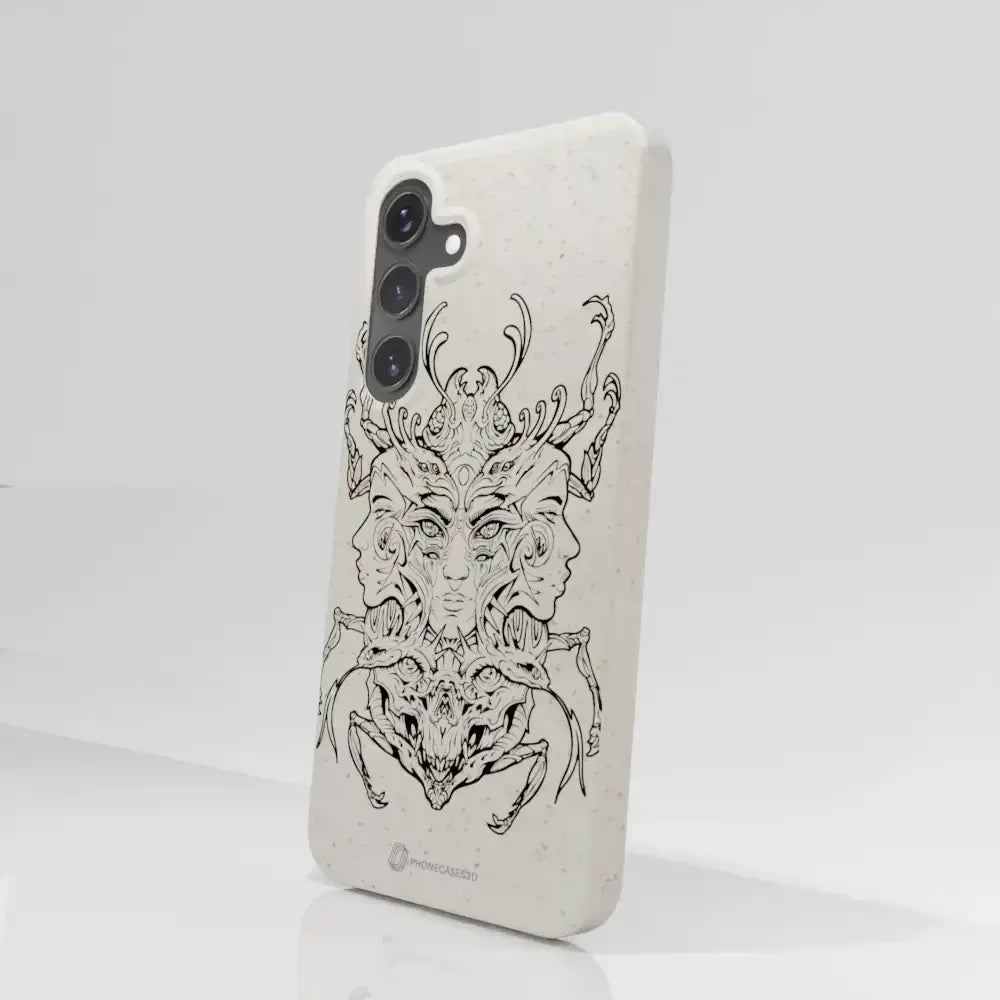 Visions Official Compostable Phone Case black and white