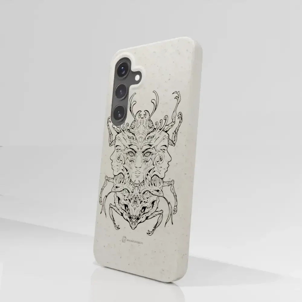 Visions Official Compostable Phone Case black and white