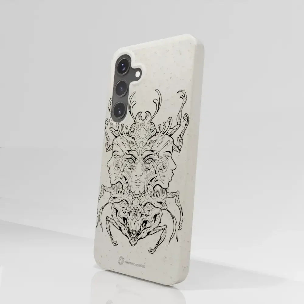 Visions Official Compostable Phone Case black and white