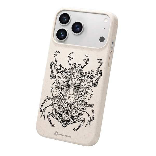 Visions Official Compostable Phone Case black and white