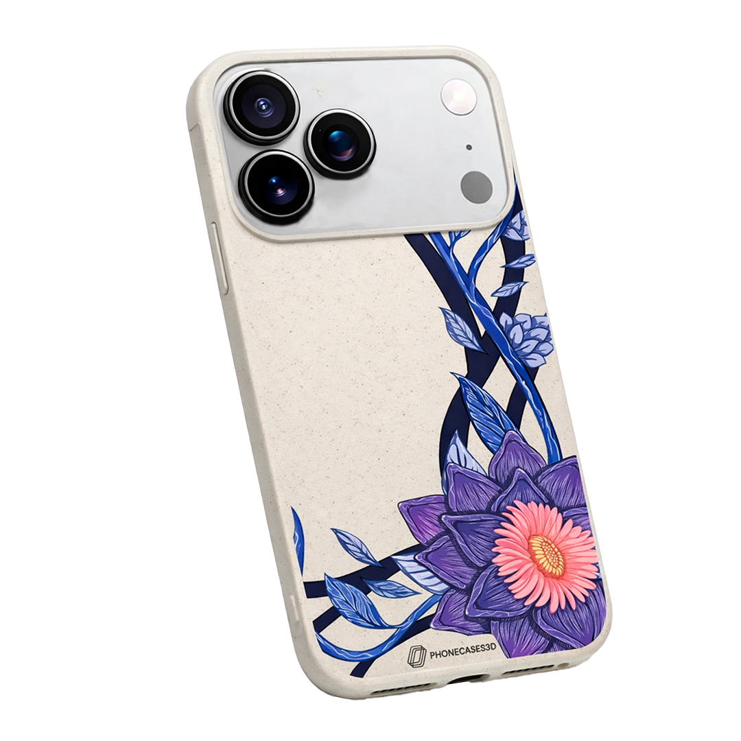 Black Lotus Official White Compostable Phone Case Flower