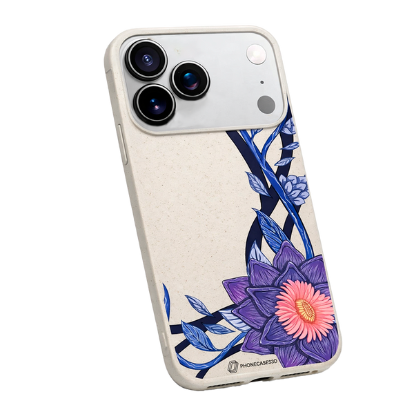 Black Lotus Official White Compostable Phone Case Flower